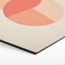 Hexagon Dibond Geometriske former i orange-lyserød - 1X Studio