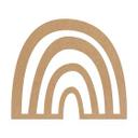 Decoración en madera para habitación infantil arco iris - MDF nature