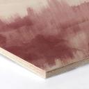 Hexagone - Placage bois de bouleau - Nouveauprints - Coups de pinceau d'aquarelle (rose)