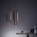 Pendelleuchte Eddy, braun, 180 x 40 cm, Metall