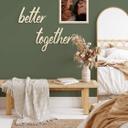 letra decorativa 3D romántica - better together - madera de álamo