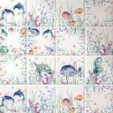 Azulejos Adhesivos Kvilis - Colorido mundo submarino - lote de 12