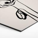Sekskantet Billede Line Art To valmuer - Cats & Dotz - aluminium dibond