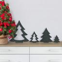 Lettres décoratives en bois MDF – Set de Sapins (4 pièces)