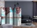 Screen room divider - Efterårslandskab, 5-delt - 225x172 cm