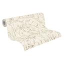 Ikke-vævet tapet Fee Wild Free creme beige grå metallic - græsser vilde blomster stue gang kontor