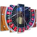 5 stykke lærredstryk, Roulette Poker Gambling