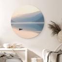 Tableau sur alu-Dibond rond Davidsson - Lac et montagnes en harmonie pittoresque