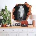 3D Muursticker Wit Paard
