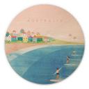 Cuadro de madera Surf en la costa de Australia - Rivers - Round