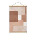 Póster de tela abstracción boho en beige-marrón - Costa