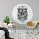 Sticker mural Korenkova - Le roi Tigre - rond