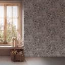 Papel pintado Floral con flores gris blanco - Papel pintado no tejido estilo acuarela floral