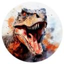 Dinosaur Wallsticker T-Rex: Det vilde ansigt fra forhistorisk tid - Jaszke - Round