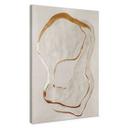 Lienzo Arte lineal abstracto en dorado y beige - Alma