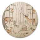 Cuadro de madera aventura con animales del bosque - Kvilis - Redondo