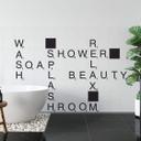 Wallsticker - Krydsord - Bathroom