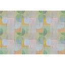 Pastelfarvet geometrisk tapet - blødt non-woven tapet med cirkelmotiv
