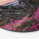 Tableau sur alu-Dibond rond Seo - Paysage rocheux au coucher du soleil
