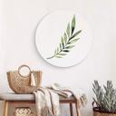 Tableau sur alu-Dibond rond Kvilis—feuille de palmier