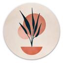 Tableau sur alu-Dibond rond Plante abstraite - Kubistika - Copenhague