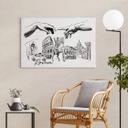 Lienzo Roma - Blanco y negro - Love your City