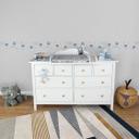 A.S. Création Lovely Kids Frise autocollante enfant - Bleu, Gris