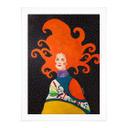 Póster de mujer con el pelo en llamas - Hülya