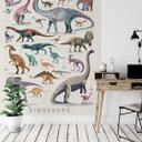 Fotomural marrón - Dinosaurios