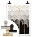 Frederiksson Plakat - Hexagon - Black and Grey