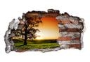 3D Wallsticker solnedgang over bakkerne