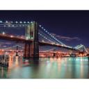 Fototapet Manhattan Bridge at Night 2 - 336x260 cm