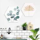 Hexagone - Tableau en alu-Dibond Sisi & Seb - Eucalyptus bleu