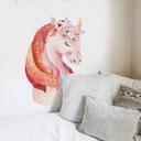 Sticker mural Kvilis - Tête de licorne orange