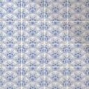 Azulejos Adhesivos azul motivo floral en estilo Art Deco - lote de 12