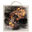 Cuadro de madera Fireflight - 40x41,5 cm