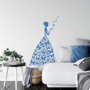 Sticker mural - Lady with Butterflies + sticker fluorescent