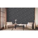 Papel pintado tejido-no tejido Livingwalls Metropolitan Stories Papel pintado asiático con bonsai Mio Tokyo gris, negro