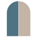 Sticker Mural Demi-arches (lot de 2 ) - large - pétrole-taupe