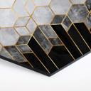 Hexagon Dibond Fredriksson - Black hexagons