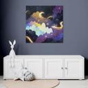 Canvasbillede drageflyvning gennem stjerneklare skyer - DigitalArtsi