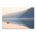 Tableau sur verre Davidsson - Lac et montagnes en harmonie pittoresque
