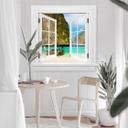 3D Wallsticker vindue firkantet - Sydhavsbugten