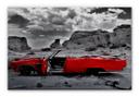 Tableau en alu-Dibond Cadillac rouge
