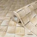 Non-woven tapet i 3D vævet trælook beige 3D look