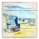 Cuadro de madera Bleichner - Playa de Sylt - 40x41,5 cm