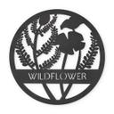 MDF - Decoración en madera - Flores en círculo - Wildflower