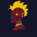 Tapet - Captain Marvel redder verden - 250 x 280 cm