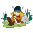 Muursticker Wickie de Viking Snorre 1