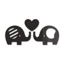 Decoración acrílica elefante con corazón (3 piezas)